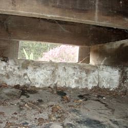 A crawl space vent in Sandston that's bringing moisture into the home