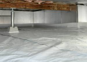 A sealed, insulated, and structurally repaired Chesterfield crawl space