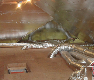 HVAC ducts in an unconditioned attic