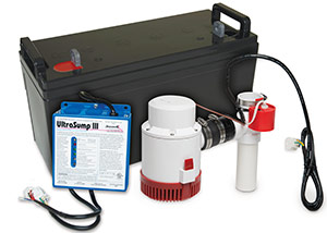 a battery backup sump pump system in Gloucester