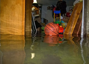 Flooded basement in Richmond